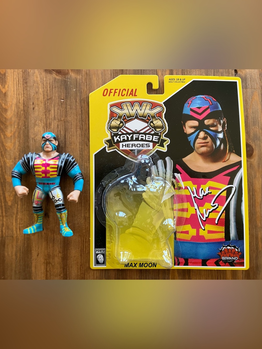 KWK Brand Retro Max Moon Wrestling Figure WWF/WWE/WCW/AEW